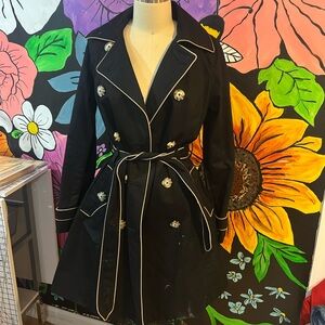Black and white Merona trench coat